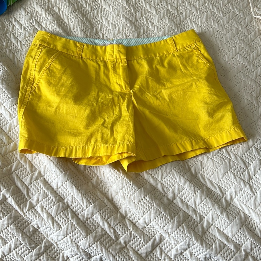 Jcrew yellow cotton shorts